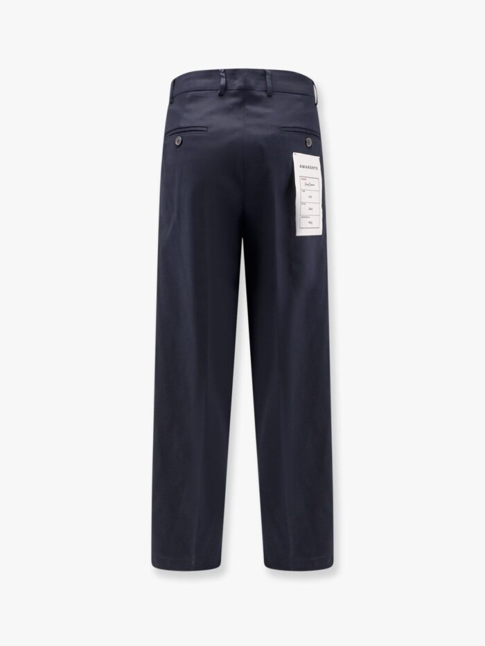 AMARANTO Cotton Trouser With Frayed Edges