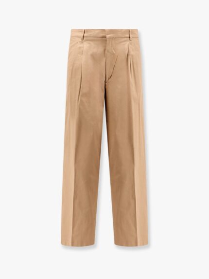 AMARANTO Cotton Trouser With Frayed Edges