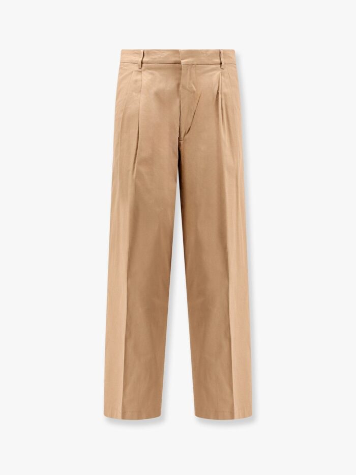 AMARANTO Cotton Trouser With Frayed Edges