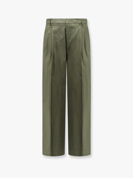 AMARANTO Cotton Trouser With Frayed Edges
