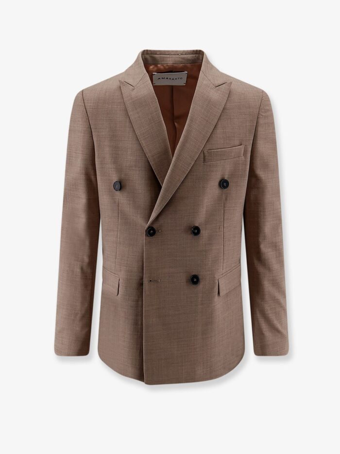 amaranto virgin wool blend blazer AMARANTO Virgin Wool Blend Blazer