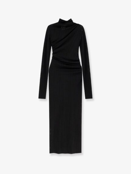 AMAZUÃŒN Olga Viscose Blend Mesh Dress