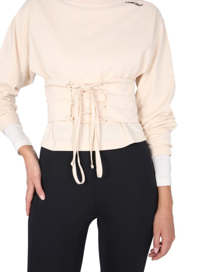 AMBUSH T-SHIRT WITH CORSET BELT