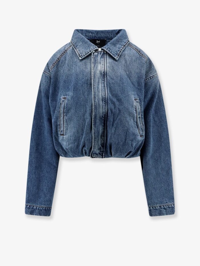3x1 amelia folded cotton denim jacket 3X1 Amelia Folded Cotton Denim Jacket