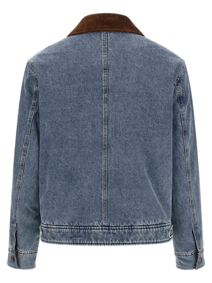 AMI PARIS Ami De Coeur Padded Denim Jacket With Zip