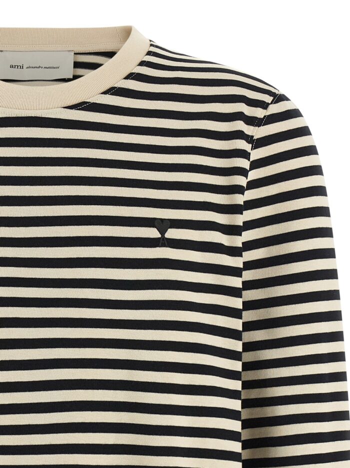 AMI PARIS 'Ami De Coeur' Marinière T-shirt