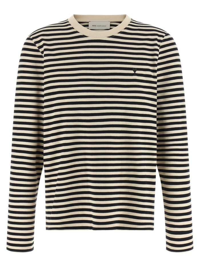 ami paris 'ami de coeur' marinière t shirt AMI PARIS 'Ami De Coeur' Marinière T-shirt