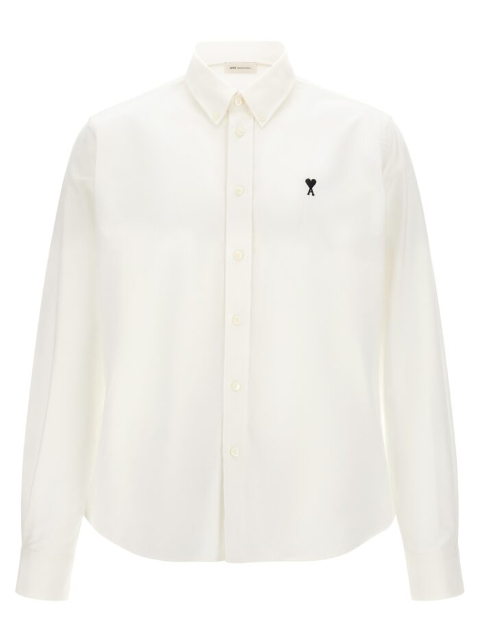 ami paris 'ami de coeur' oxford cotton shirt AMI PARIS 'Ami De Coeur' Oxford Cotton Shirt