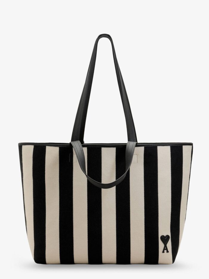 AMI PARIS Ami De Coeur Canvas Shopping Bag