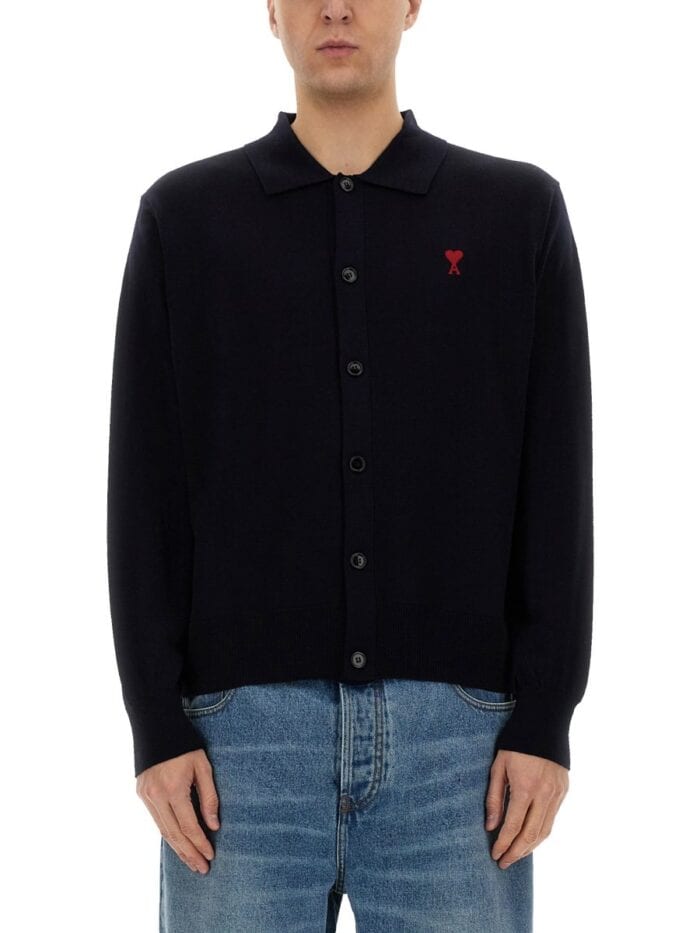 AMI PARIS "AMI DE COEUR" CARDIGAN
