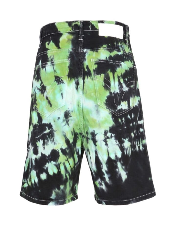 AMI PARIS BERMUDA SHORTS WITH TIE DYE PATTERN