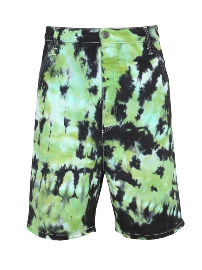 AMI PARIS BERMUDA SHORTS WITH TIE DYE PATTERN