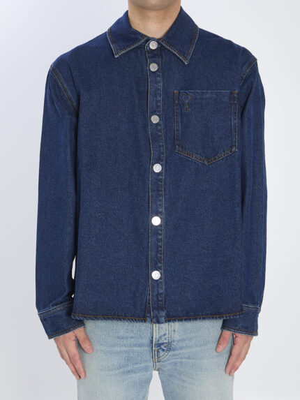 Ami Paris Blue cotton overshirt