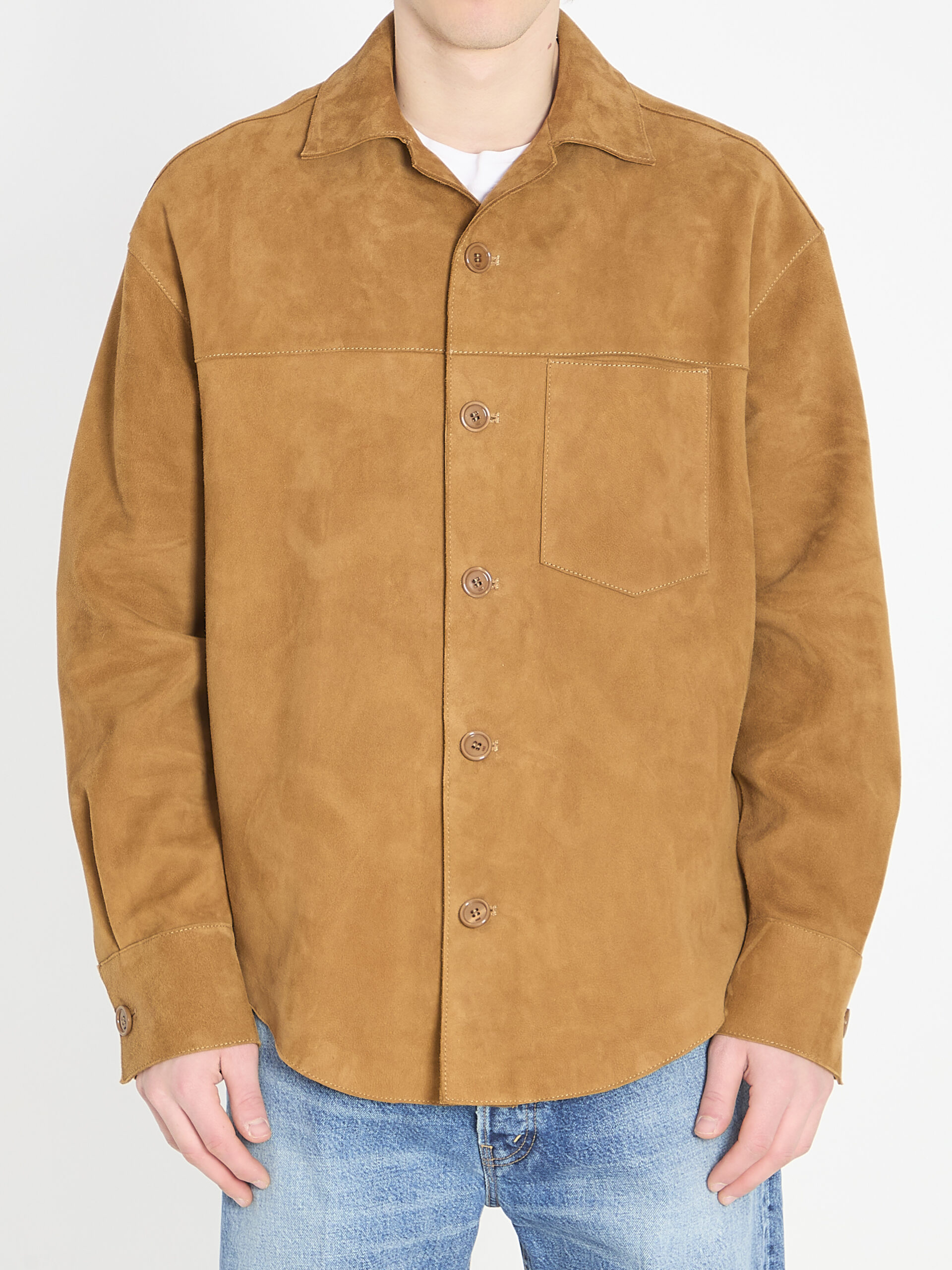 Ami Paris Buttoned overshirt in suede