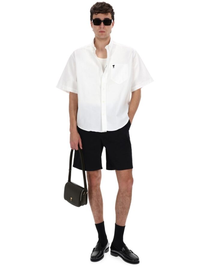 AMI PARIS CAMICA CON LOGO RICAMATO