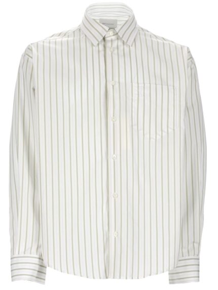 AMI PARIS CAMICIA IN COTONE A RIGHE
