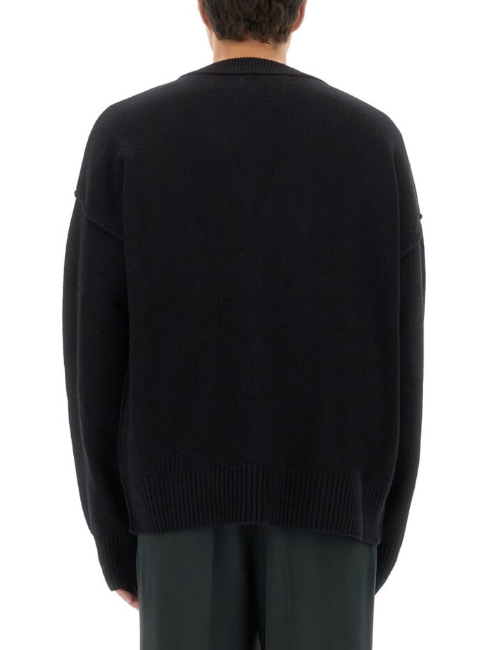 AMI PARIS CARDIGAN WITH INLAY LOGO