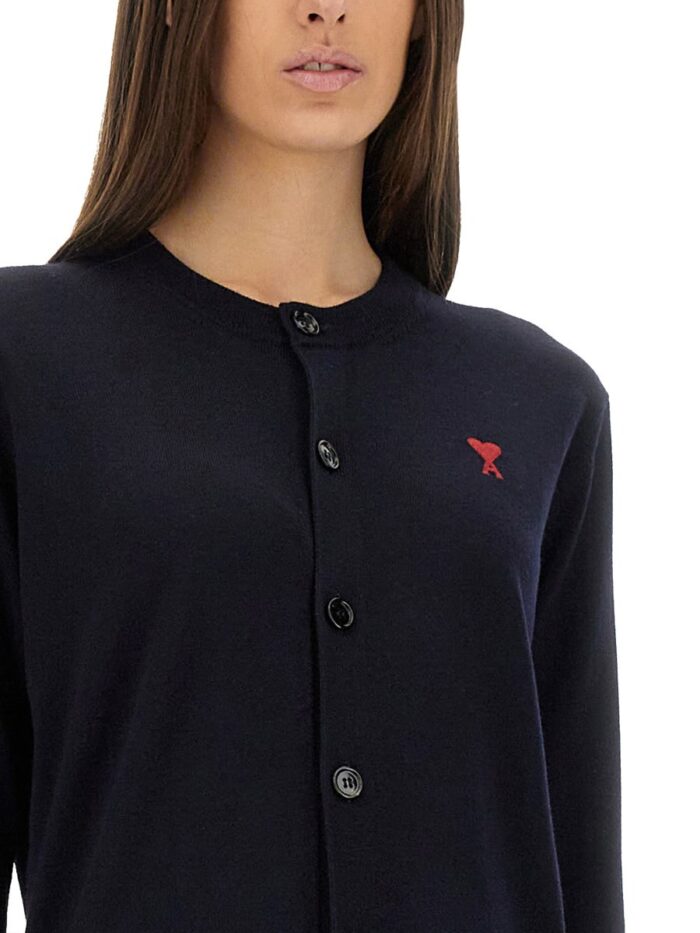 AMI PARIS CARDIGAN WITH LOGO