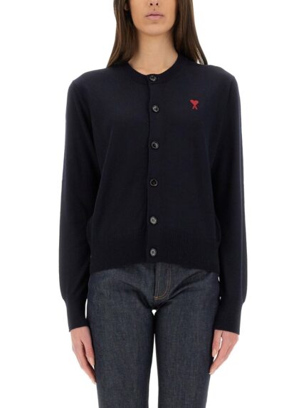 AMI PARIS CARDIGAN WITH LOGO