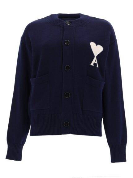 AMI PARIS CARDIGAN WITH LOGO