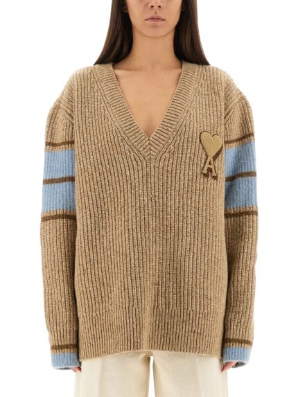 AMI PARIS COLLEGE STYLE SWEATER