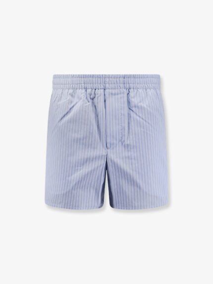 AMI PARIS Cotton Bermuda Shorts With Striped Pattern