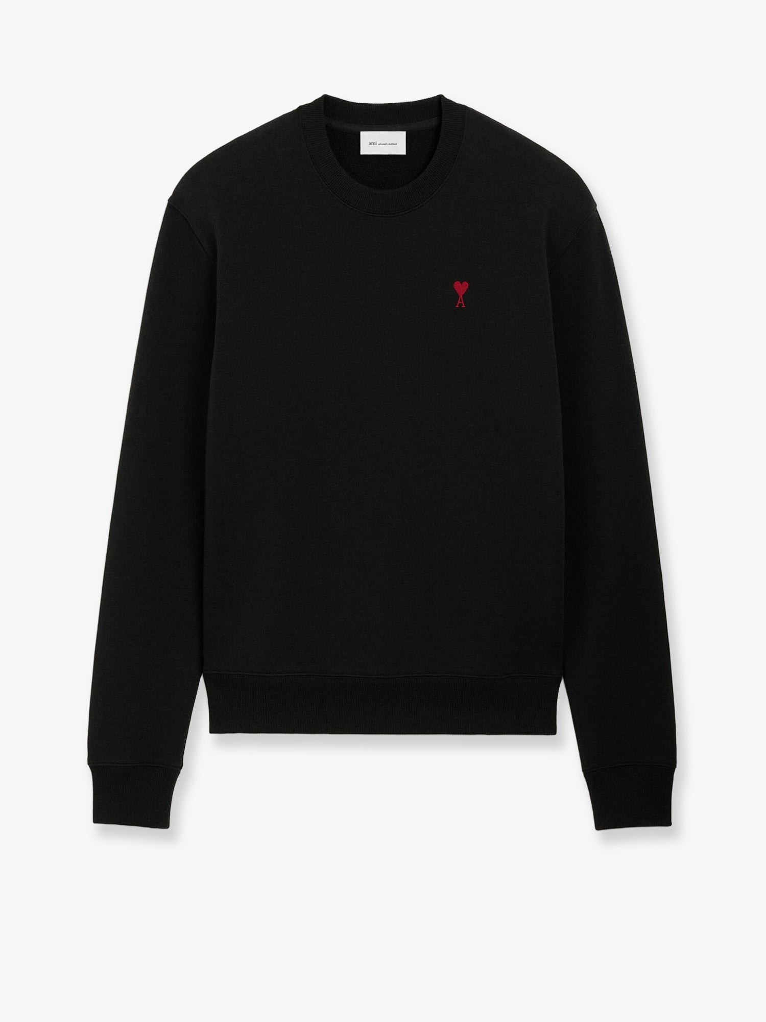 AMI PARIS Cotton Sweatshirt With Iconic Embroidery