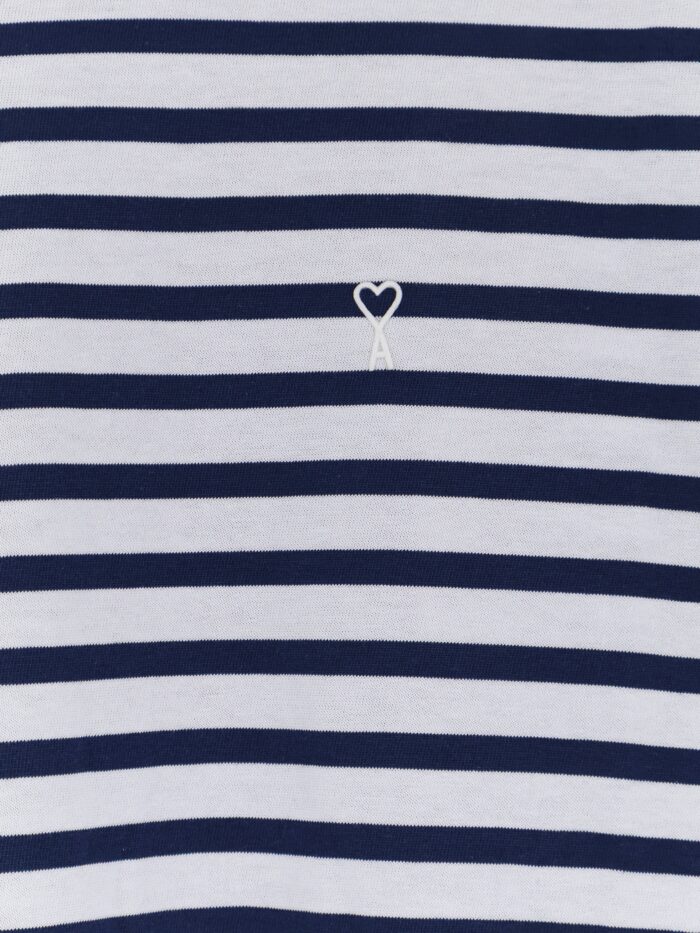 AMI PARIS Cotton T-shirt With Embroidered Logo On The Front