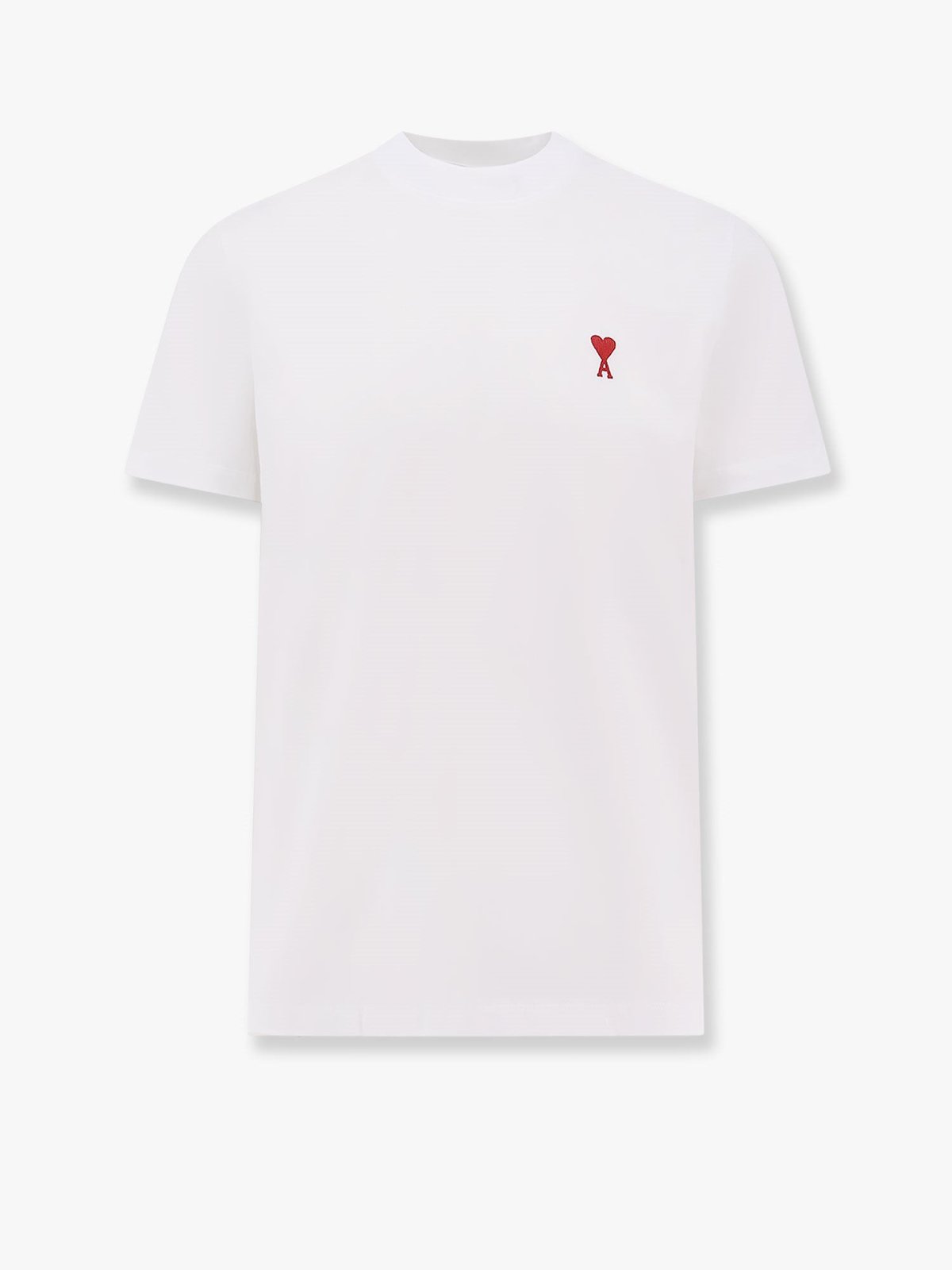 AMI PARIS Cotton T-shirt With Iconic Embroidery