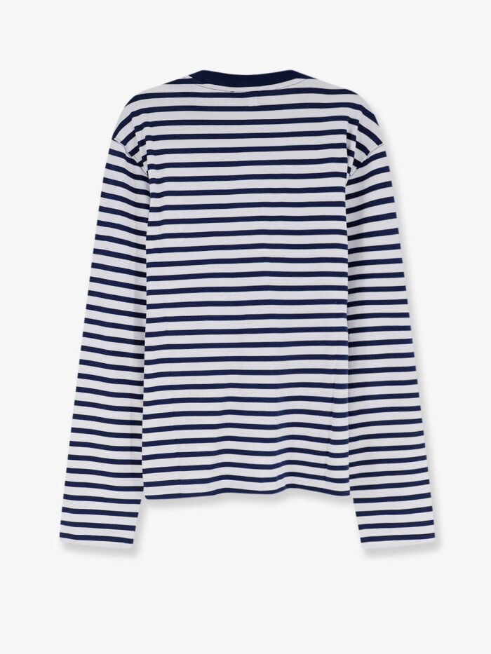 AMI PARIS Cotton T-shirt With Striped Pattern