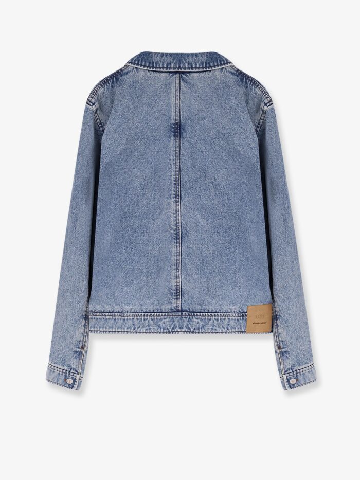 AMI PARIS Denim Jacket With Iconic Logo On The Front