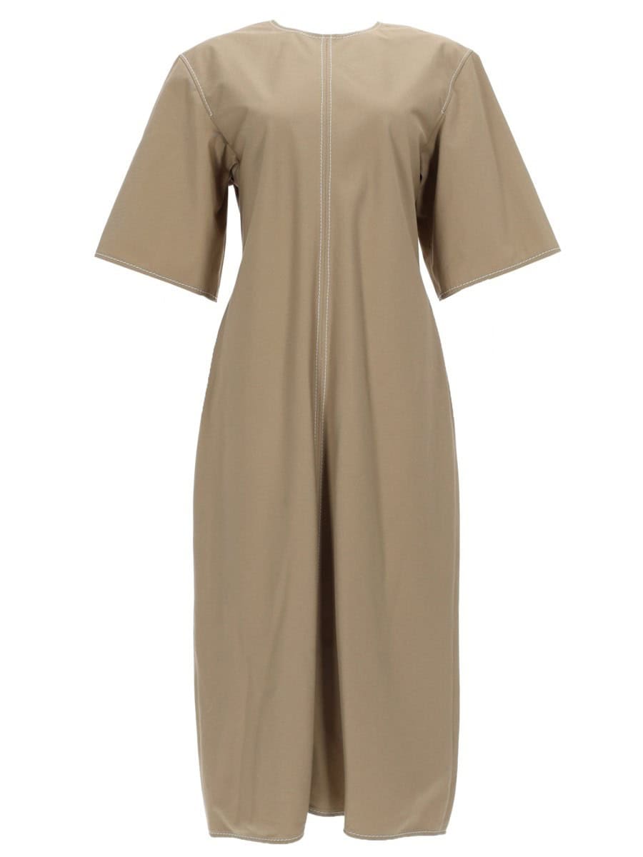 AMI PARIS FITTED MIDI DRESS