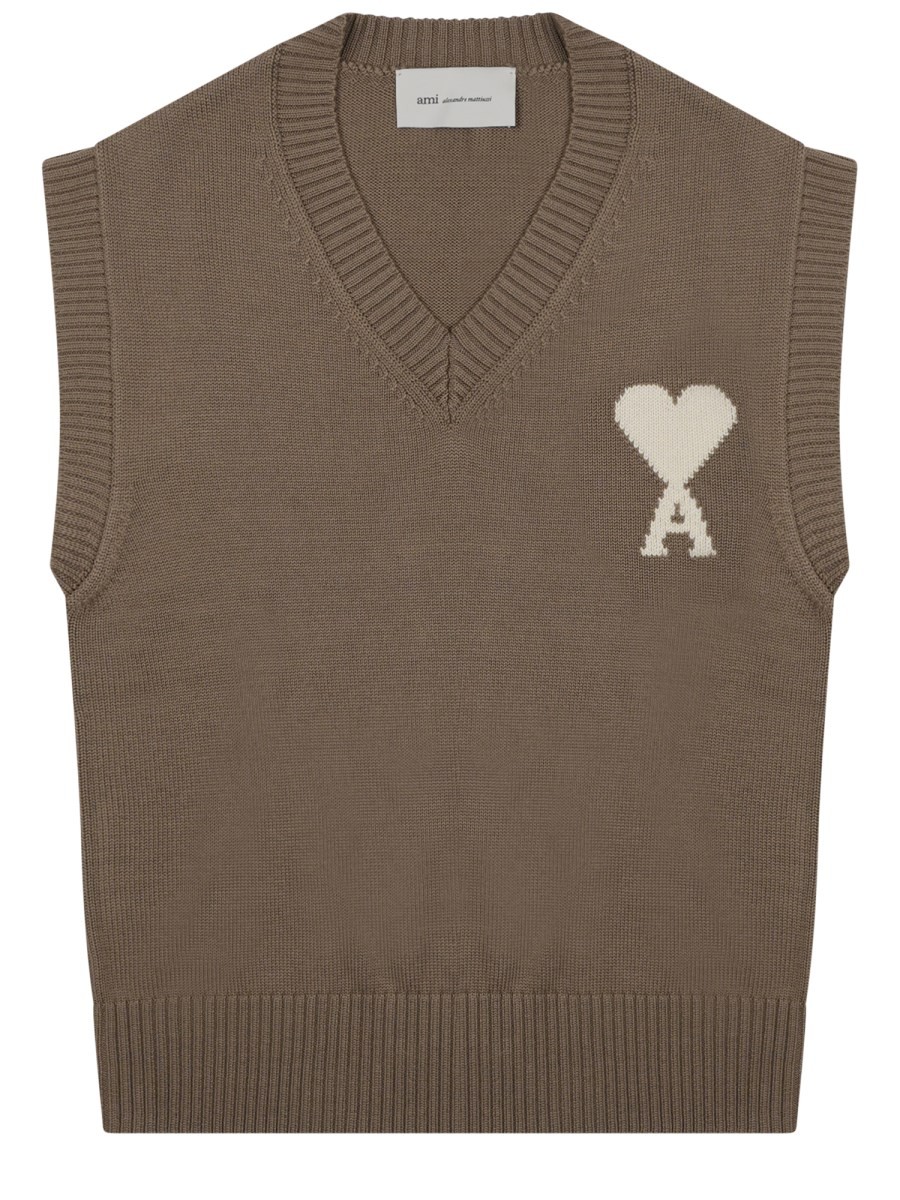 AMI PARIS GILET CON LOGO