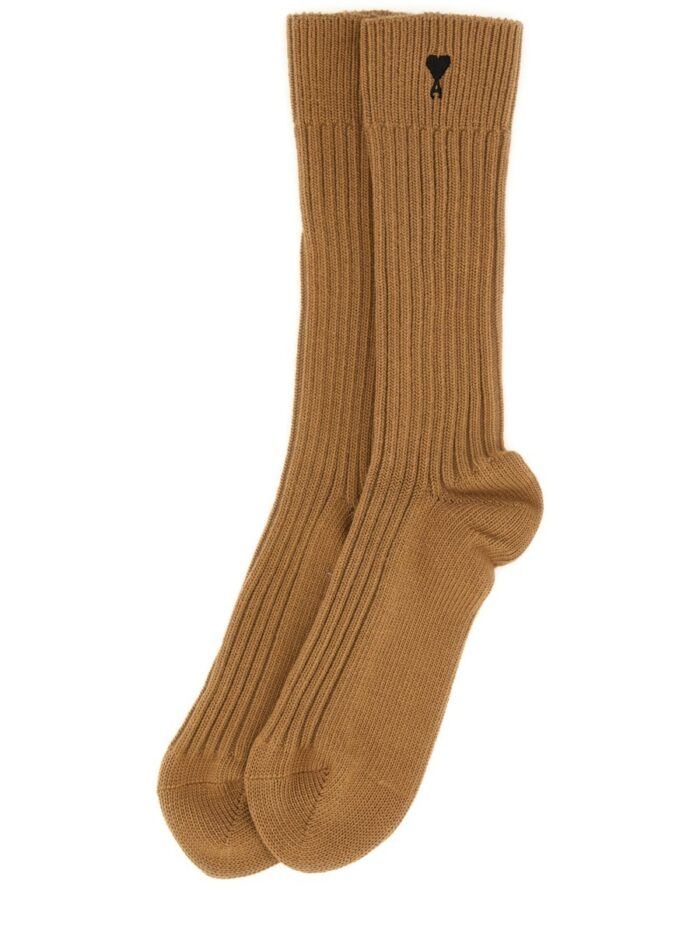 AMI PARIS HIGH SOCKS WITH LOGO