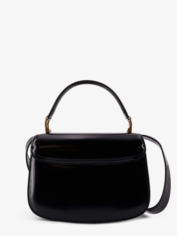 AMI PARIS Leather Shoulder Bag With Monogram Logo