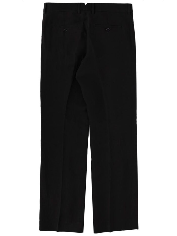 AMI PARIS LINEN BLEND STRAIGHT PANTS