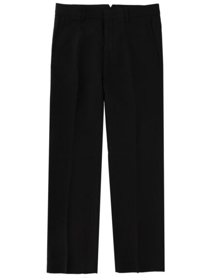 AMI PARIS LINEN BLEND STRAIGHT PANTS