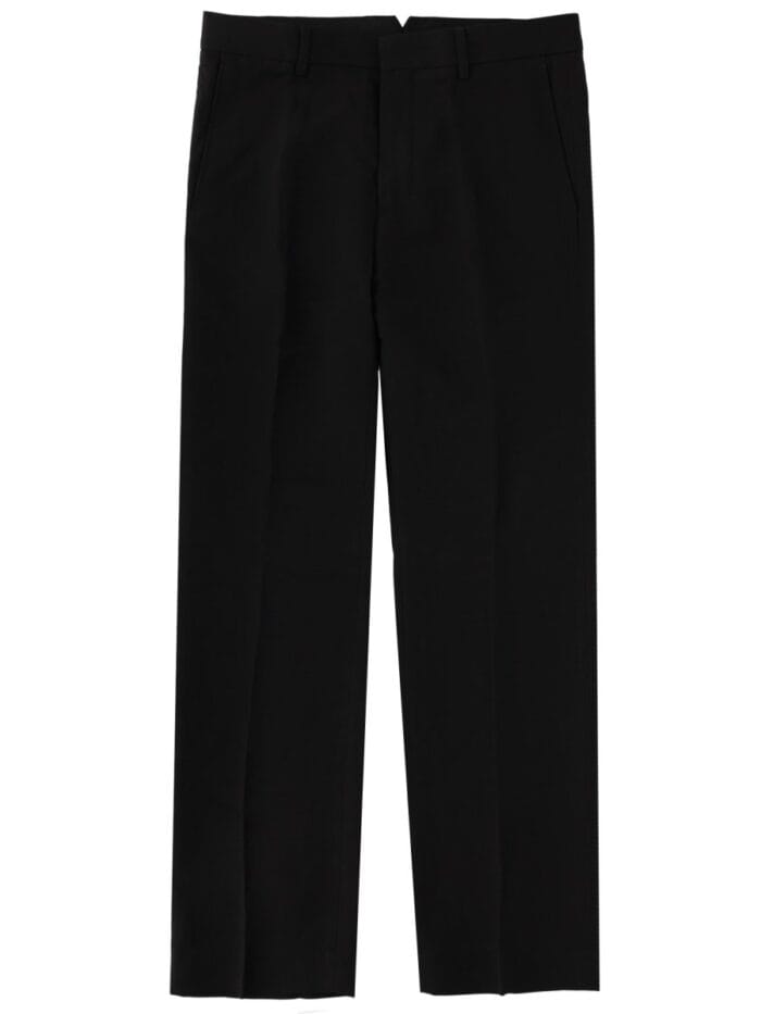 AMI PARIS LINEN BLEND STRAIGHT PANTS