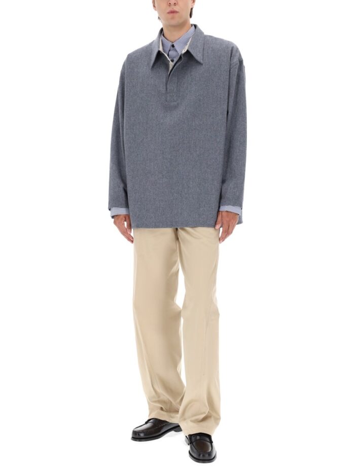 AMI PARIS LONG-SLEEVED POLO SHIRT