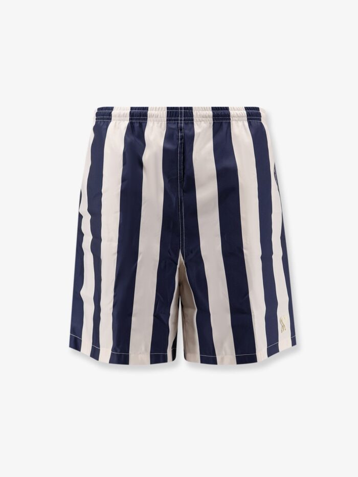 AMI PARIS Nylon Swim Shorts With Striped Pattern