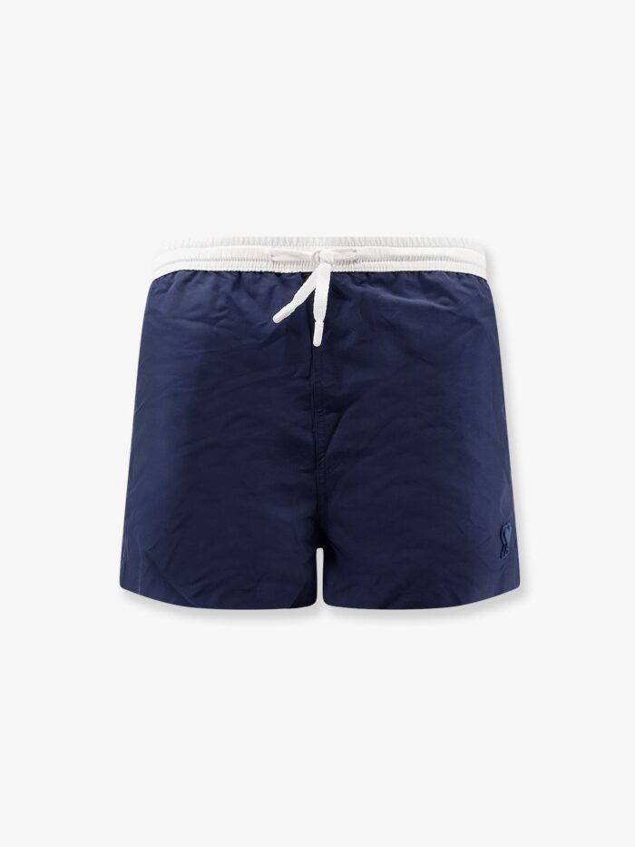 AMI PARIS Nylon Swimsuit With Tone-on-tone Logo