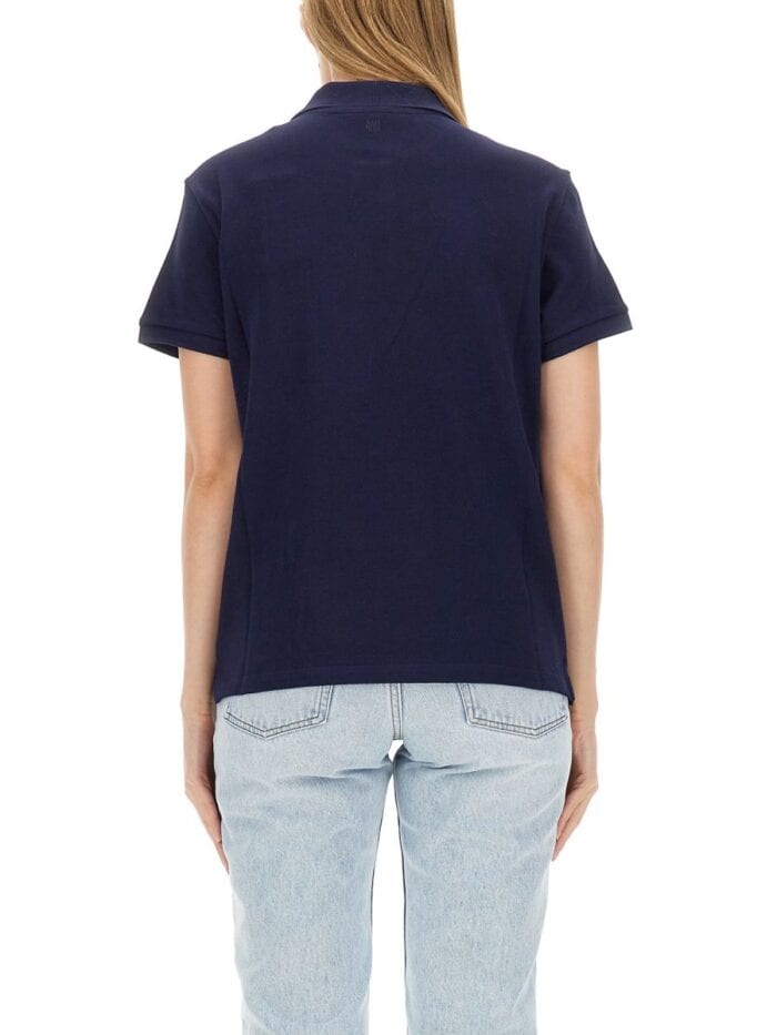 AMI PARIS ORGANIC COTTON POLO SHIRT