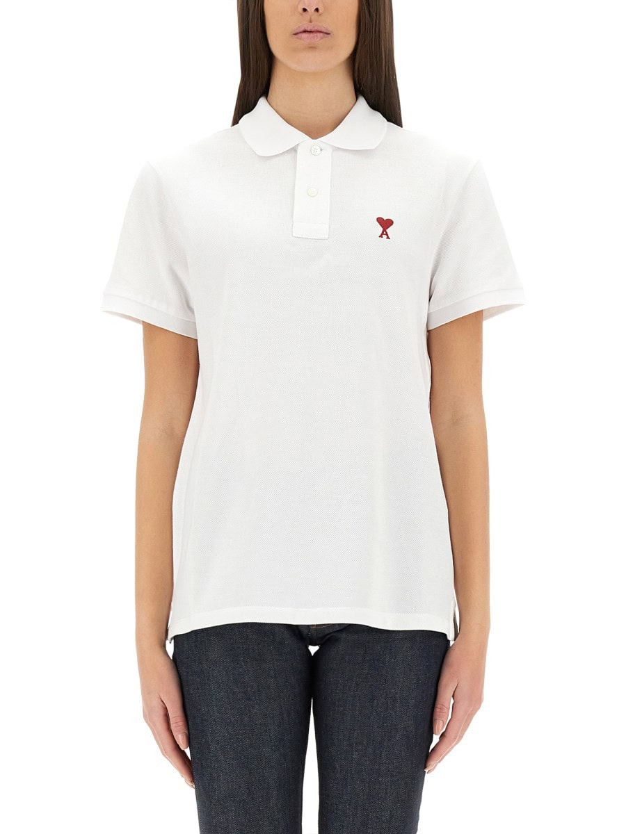 AMI PARIS POLO CON RICAMO LOGO
