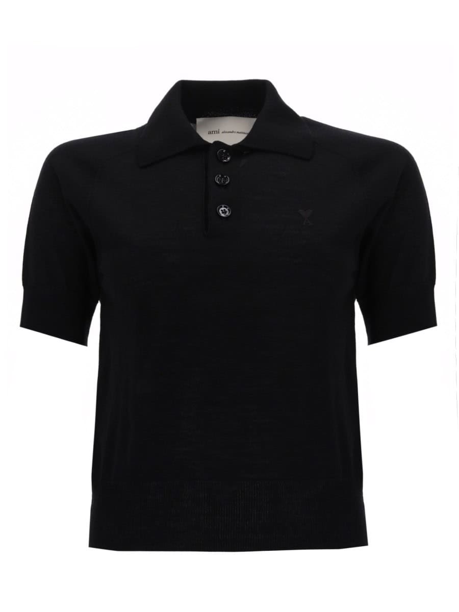 AMI PARIS POLO WITH LOGO