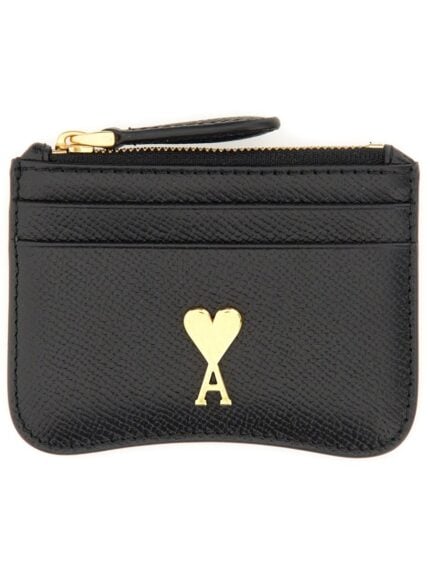 AMI PARIS PORTACARTE CON ZIP "AMI DE COEUR"