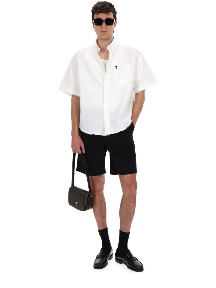 AMI PARIS SHORTS ELASTICIZZATI CON LOGO