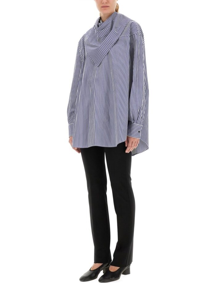 AMI PARIS STRIPED BANDANA BLOUSE