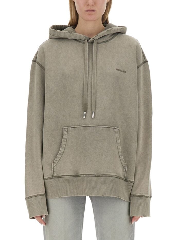 AMI PARIS SWEATSHIRT WITH LOGO