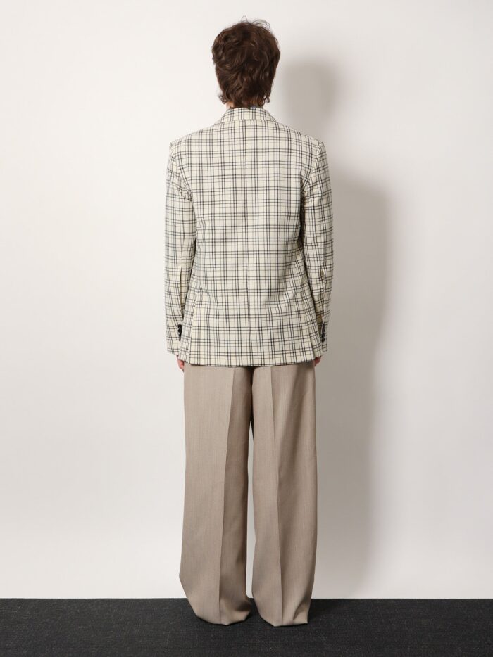 AMI PARIS Virgin Wool Blazer With Madras Motif