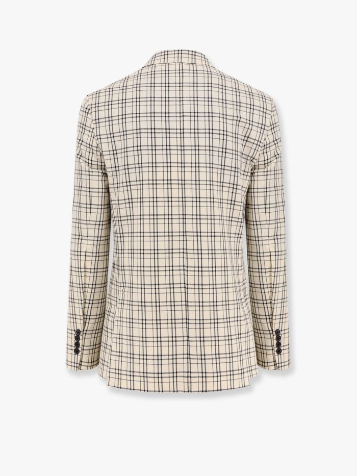 AMI PARIS Virgin Wool Blazer With Madras Motif